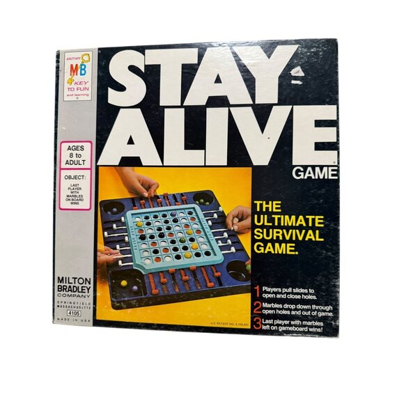 Vintage Milton Bradley Stay Alive Game 1978 Marbles Complete - Picture 4 of 6